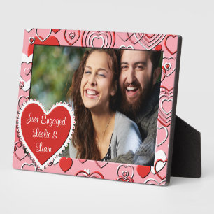 Photo Plaque - Horizontal Frame - Hearts Hearts