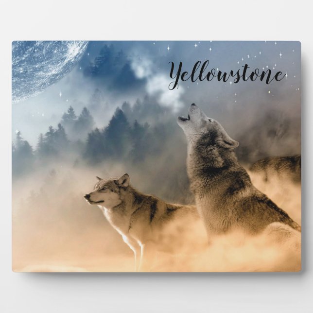 Photo Plaque-Yellowstone Wolves Plaque (Front)