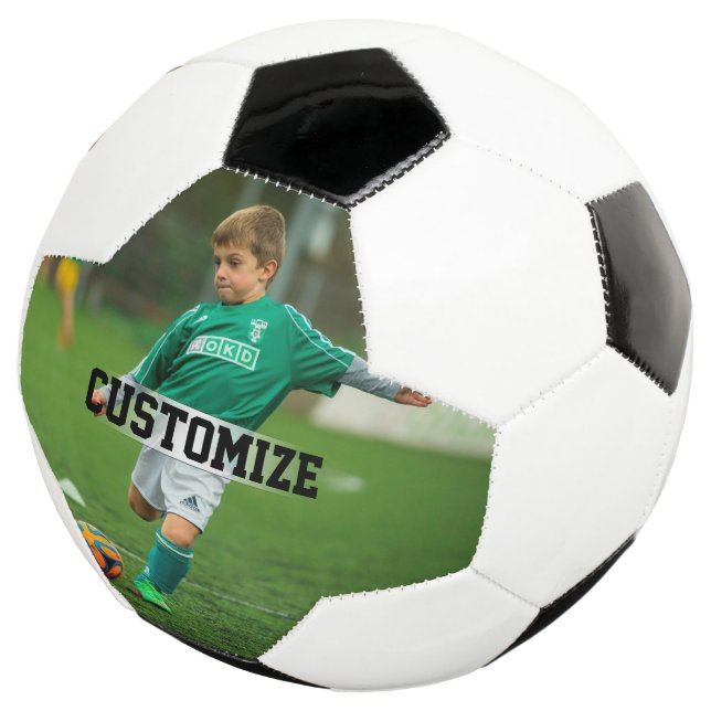 Photo & Player Name Custom Sports Pic Soccer Ball (Three Quarter)