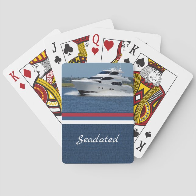 Photo playing Cards personalised with your Boat (Back)