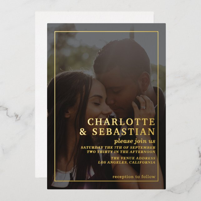 Photo Please Join us Wedding Personalised (Front/Back)