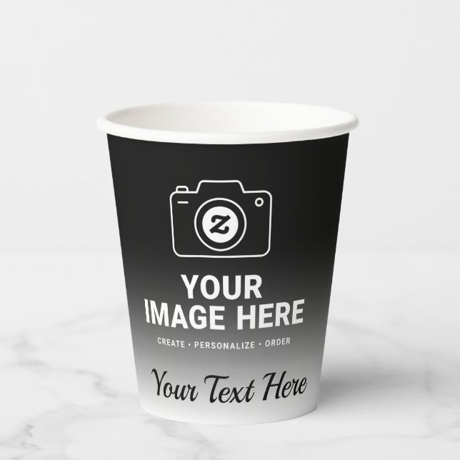 Photo Plus Custom Message Paper Cups (Front)