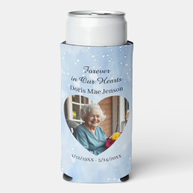 Photo & Poem | Memorial Forever in our Hearts Seltzer Can Cooler (Seltzer Front)