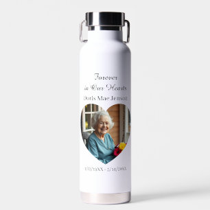 Photo & Poem   Memorial Forever in our Hearts Water Bottle