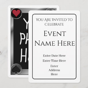 Photo Poker Playing Card Invitation