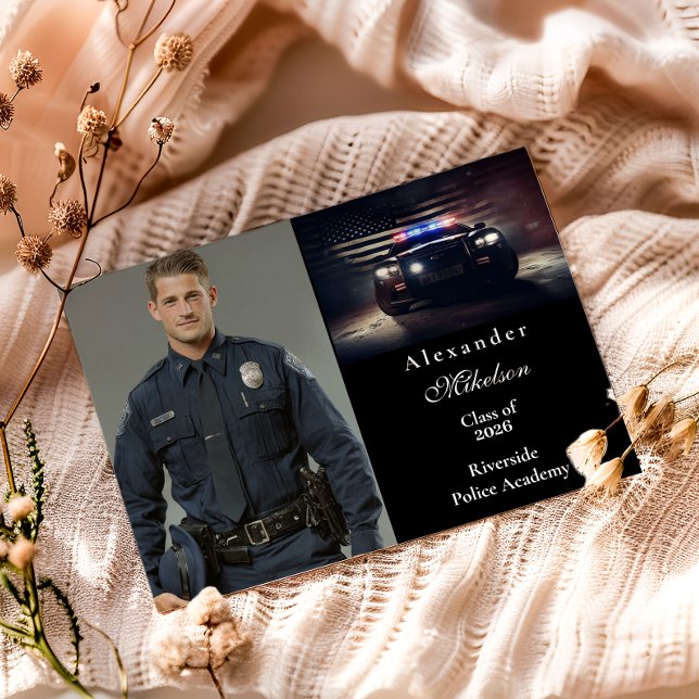 Photo Police Academy Graduation Announcement (Creator Uploaded)