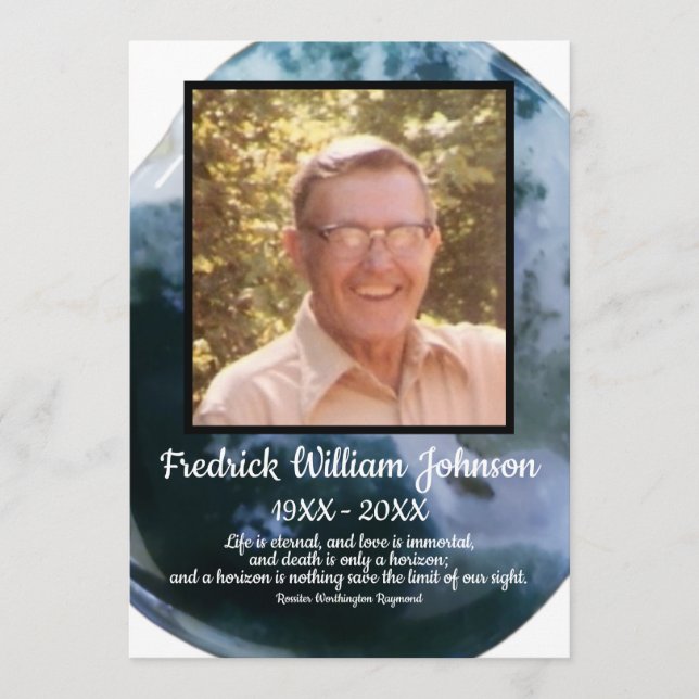 Photo Polished Blue White Rock Background Quote   Programme (Front)