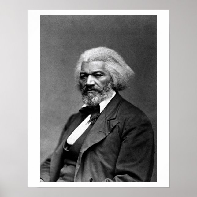 Photo Portrait of Frederick Douglass Poster (Front)