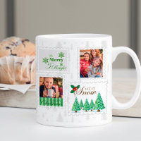 Photo Postage Stamps Green Christmas Pine Tree