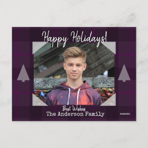 Photo Postcard with Purple Background
