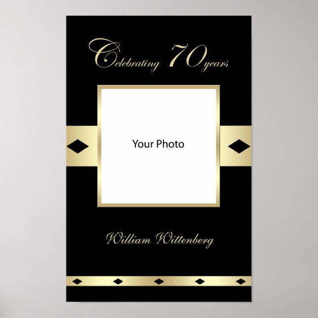 Photo Poster for 70th Birthday (Front)