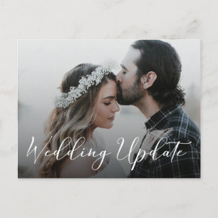 Photo Postponed Wedding Announcement Postcard
