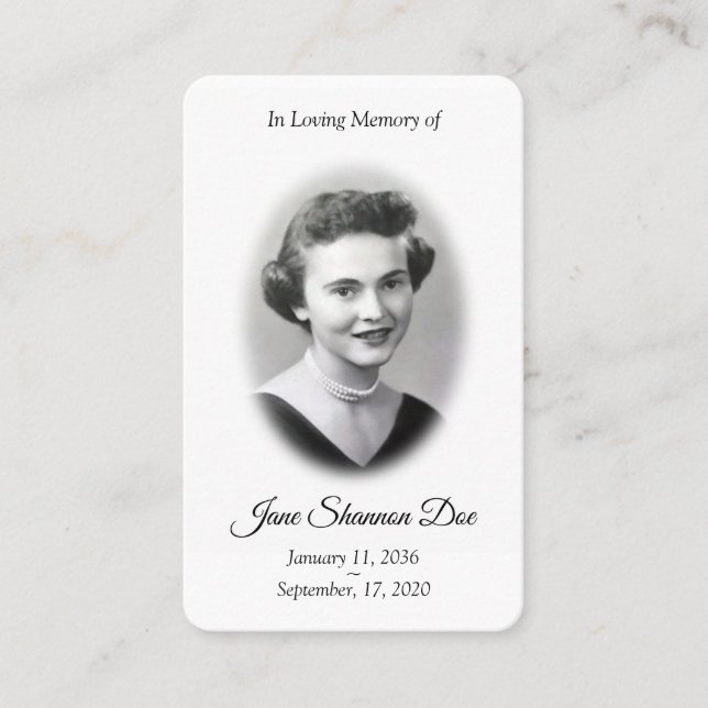 Photo Prayer Card | The 23rd Psalm Memorial Card (Front)