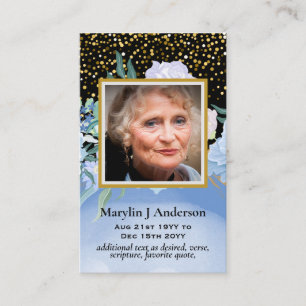 Photo Prayer Cards Memorial Celebration of Life