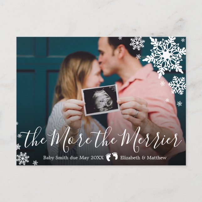 Photo Pregnancy Announcement Postcard (Front)