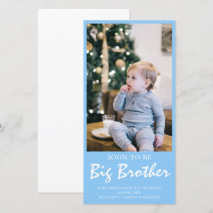 Photo Pregnancy Big Brother Blue Announcement