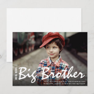 Photo Pregnancy Big brother Modern Announcement