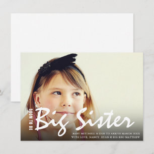 Photo Pregnancy Big Sister Modern Announcement