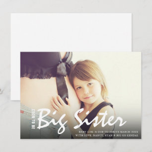 Photo Pregnancy Big Sister Modern Announcement