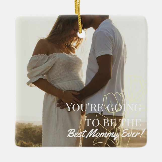 Photo Pregnancy Mum to-be  Ceramic Ornament (Front)