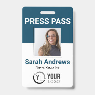 Photo Press Pass ID Badge