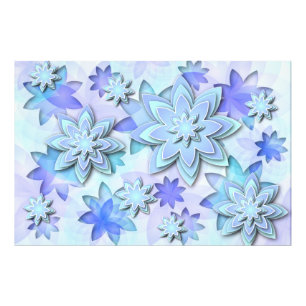 Photo print mandala abstract lotus flowers