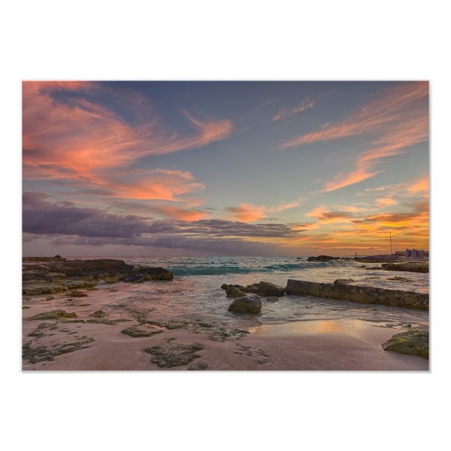 Photo Print - Sunrise over Cancun, Mexico (Front)