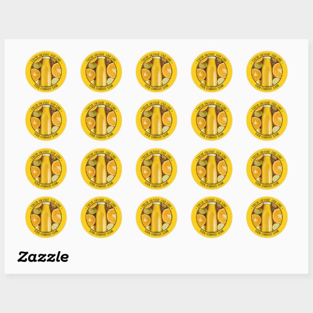 Photo product promotion Yellow Classic Round Sticker (Sheet)