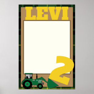 PHOTO PROP FRAME - TRACTOR THEME POSTER