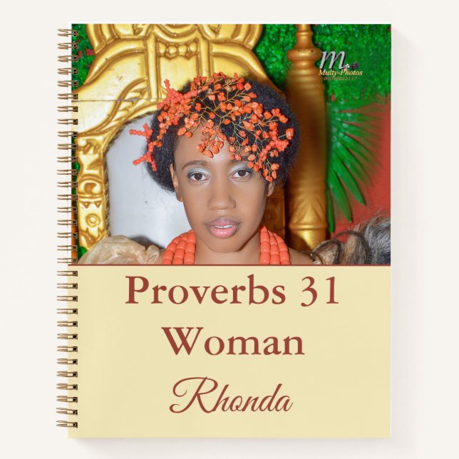 Photo Proverbs 31 Woman  Notebook (Front)