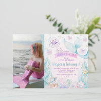 Photo Purple Blue Little Mermaid Birthday