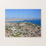 Photo Puzzle with Gift Box: Istanbul - Sultanahmet<br><div class="desc">Aerial view of Istanbul: Sultanahmet with Blue Mosque,  Hagia Sophia and Topkapi Palace,  Bosphorus,  Sea of Marmara with Seraglio Point (Sarayburnu) and Golden Horn.</div>