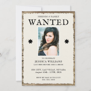 Photo & QR-Code Bachelorette Invitation