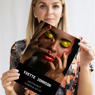 Photo Qr Code Logo Professional Makeup Artist SPA Business Card