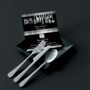 Photo QR Code Personal Chef Cooking Restaurant Bar Business Card
