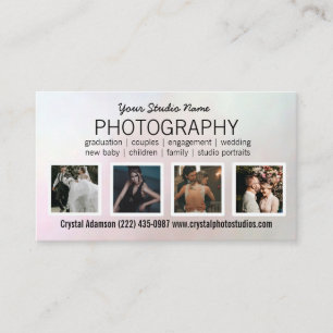 Photo QR Code Photographer Photography Black Business Card
