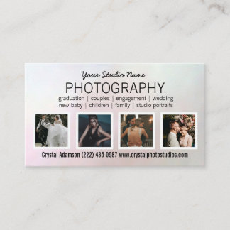 Photo QR Code | Photographer Photography Black Business Card