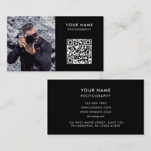 Photo QR Code, Photographer Photography Business Card
