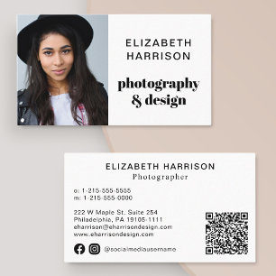 Photo QR Code Professional Business Card