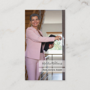 Photo QR Code Real Estate Agent Business Card