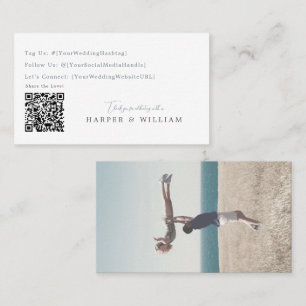 photo qr code social media wedding card