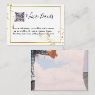 PHOTO QR CODE Wedding Website RSVP DETAILS Enclosure Card