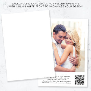 Photo QR Code White Background For Vellum Overlay Invitation