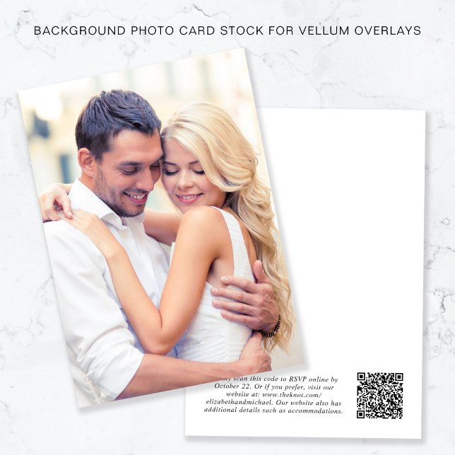 Photo QR Code White Background For Vellum Overlay Invitation (Creator Uploaded)