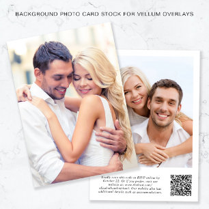 Photo QR Code White Background For Vellum Overlay Invitation