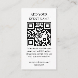 Photo QR Event Details Enclosure Card Design