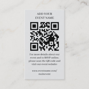 Photo QR Event Details Enclosure Card Design