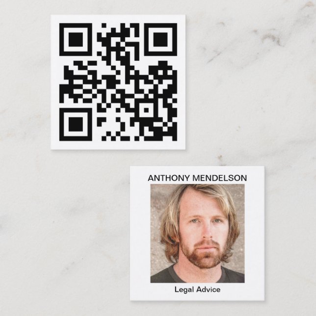 Photo qr photo or logo business card (Front/Back)