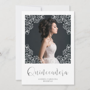 Photo Quinceañera Español Effect White Lace