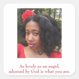 Photo Quote for her Square Sticker